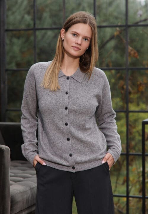 Pilkas kašmyro megztukas