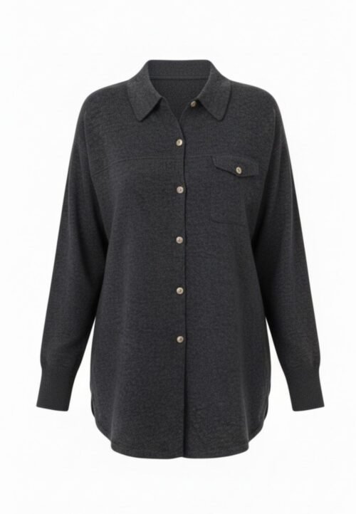 Pilki megzto kašmyro marškinukai