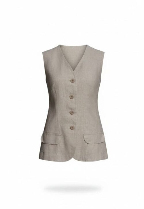 Natūralaus lino prailginta liemenė