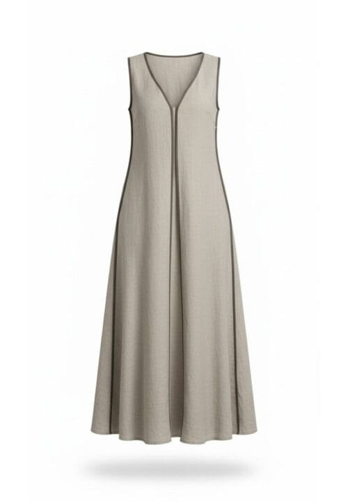 SL82633 ilga linine suknele -1