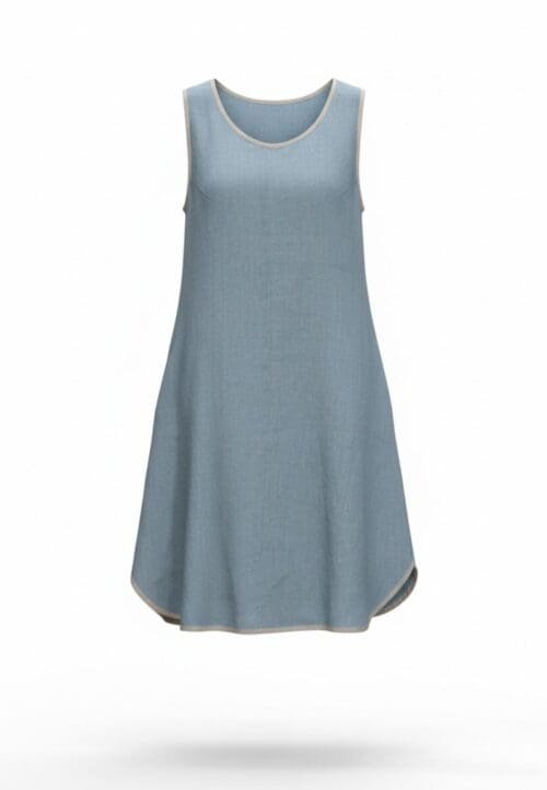 trumpa 100% lino suknelė vasarai