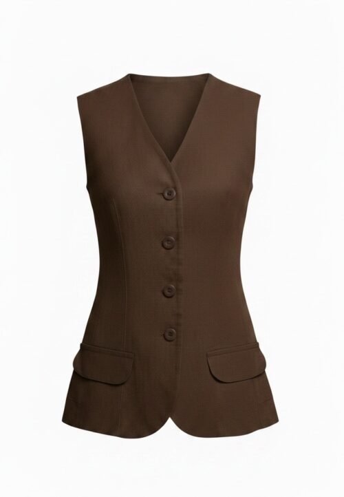 Morel linen long vest