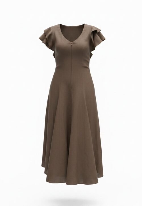 A very romantic linen Morel dress